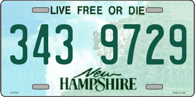 NH license plate 3439729
