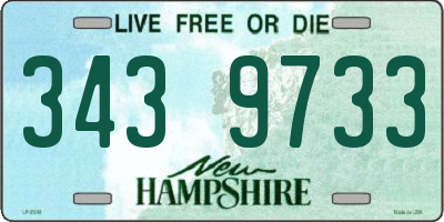 NH license plate 3439733