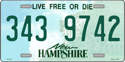 NH license plate 3439742