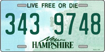 NH license plate 3439748