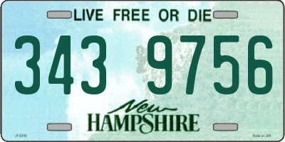 NH license plate 3439756