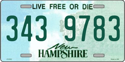 NH license plate 3439783