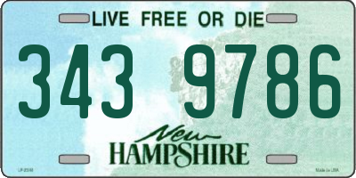 NH license plate 3439786