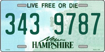 NH license plate 3439787