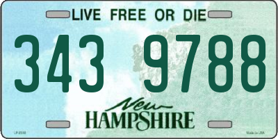 NH license plate 3439788