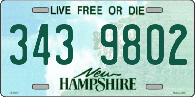 NH license plate 3439802