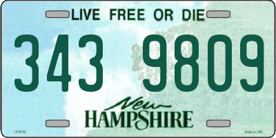 NH license plate 3439809