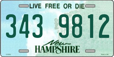 NH license plate 3439812
