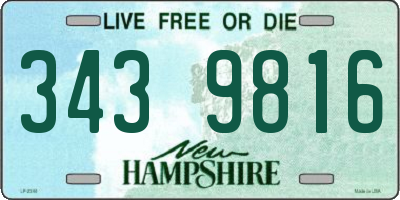 NH license plate 3439816