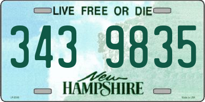 NH license plate 3439835