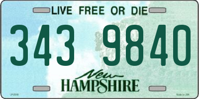 NH license plate 3439840