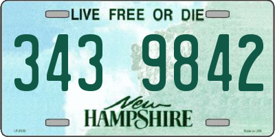NH license plate 3439842