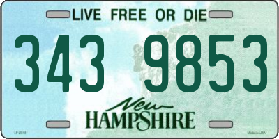 NH license plate 3439853