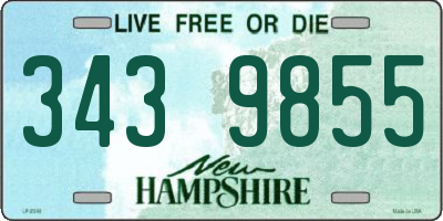 NH license plate 3439855