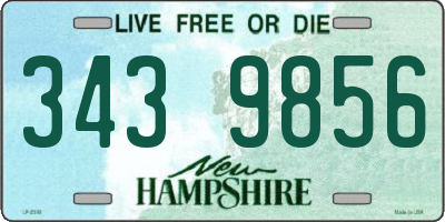 NH license plate 3439856