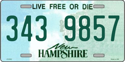 NH license plate 3439857