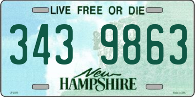 NH license plate 3439863