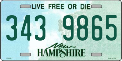 NH license plate 3439865