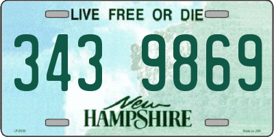 NH license plate 3439869