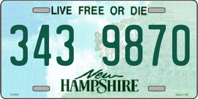 NH license plate 3439870