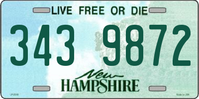 NH license plate 3439872