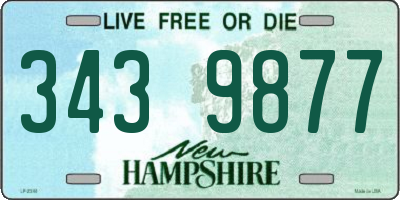 NH license plate 3439877