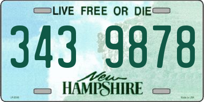 NH license plate 3439878