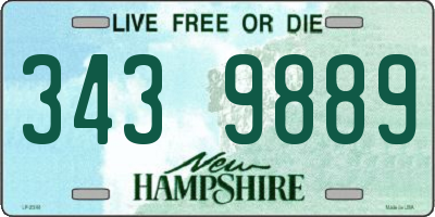 NH license plate 3439889
