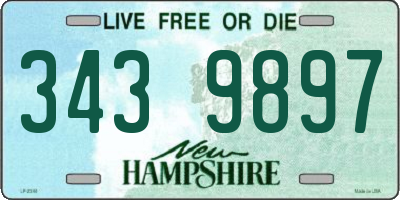NH license plate 3439897