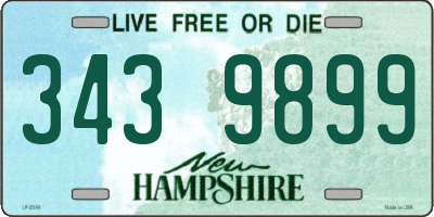 NH license plate 3439899