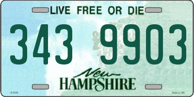 NH license plate 3439903