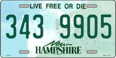 NH license plate 3439905