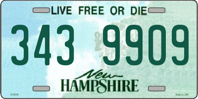 NH license plate 3439909