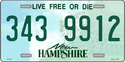 NH license plate 3439912