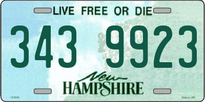 NH license plate 3439923