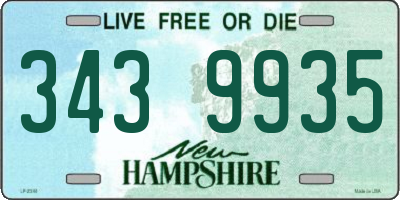NH license plate 3439935