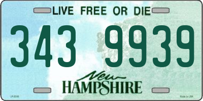 NH license plate 3439939