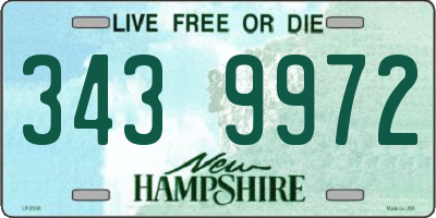 NH license plate 3439972