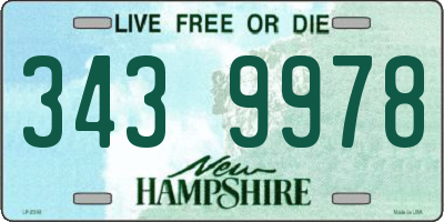 NH license plate 3439978