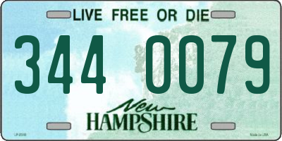 NH license plate 3440079