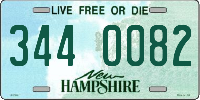 NH license plate 3440082