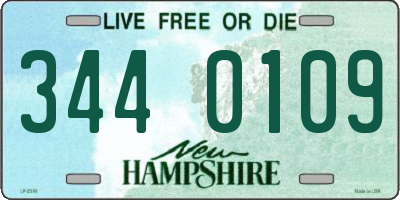 NH license plate 3440109