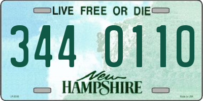 NH license plate 3440110