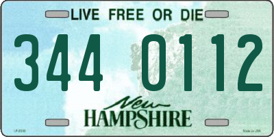 NH license plate 3440112