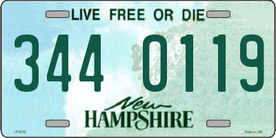 NH license plate 3440119