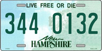 NH license plate 3440132