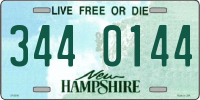 NH license plate 3440144