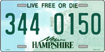 NH license plate 3440150