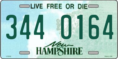 NH license plate 3440164
