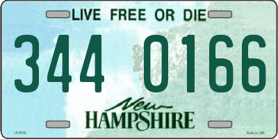 NH license plate 3440166